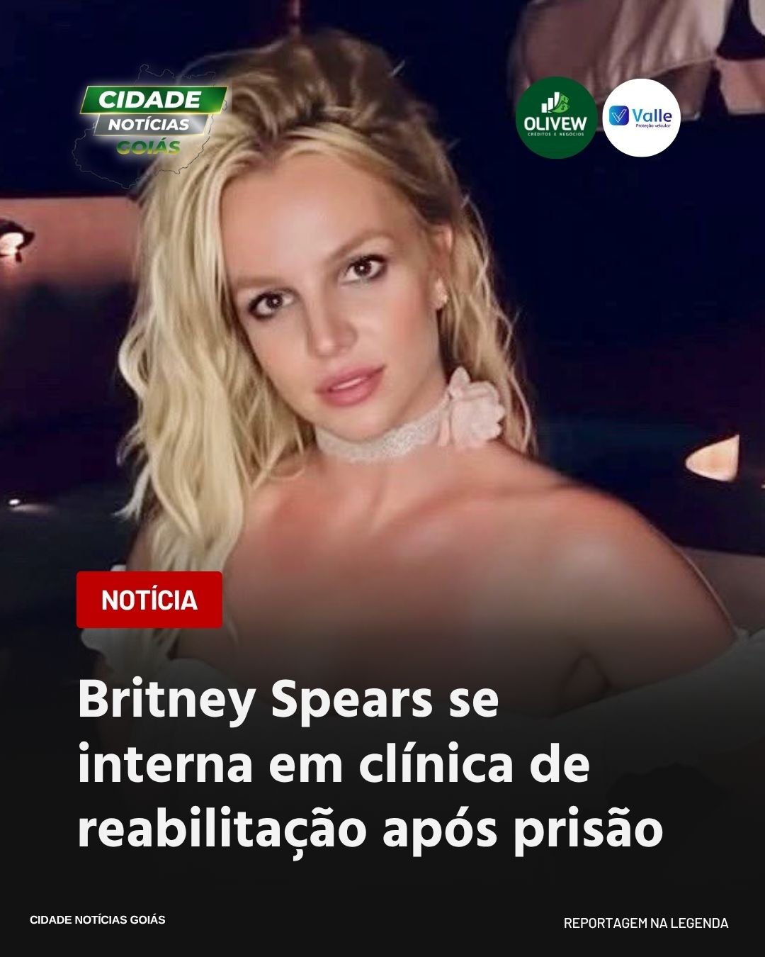 Britney Spears se interna em clínica de reabilitação após prisão