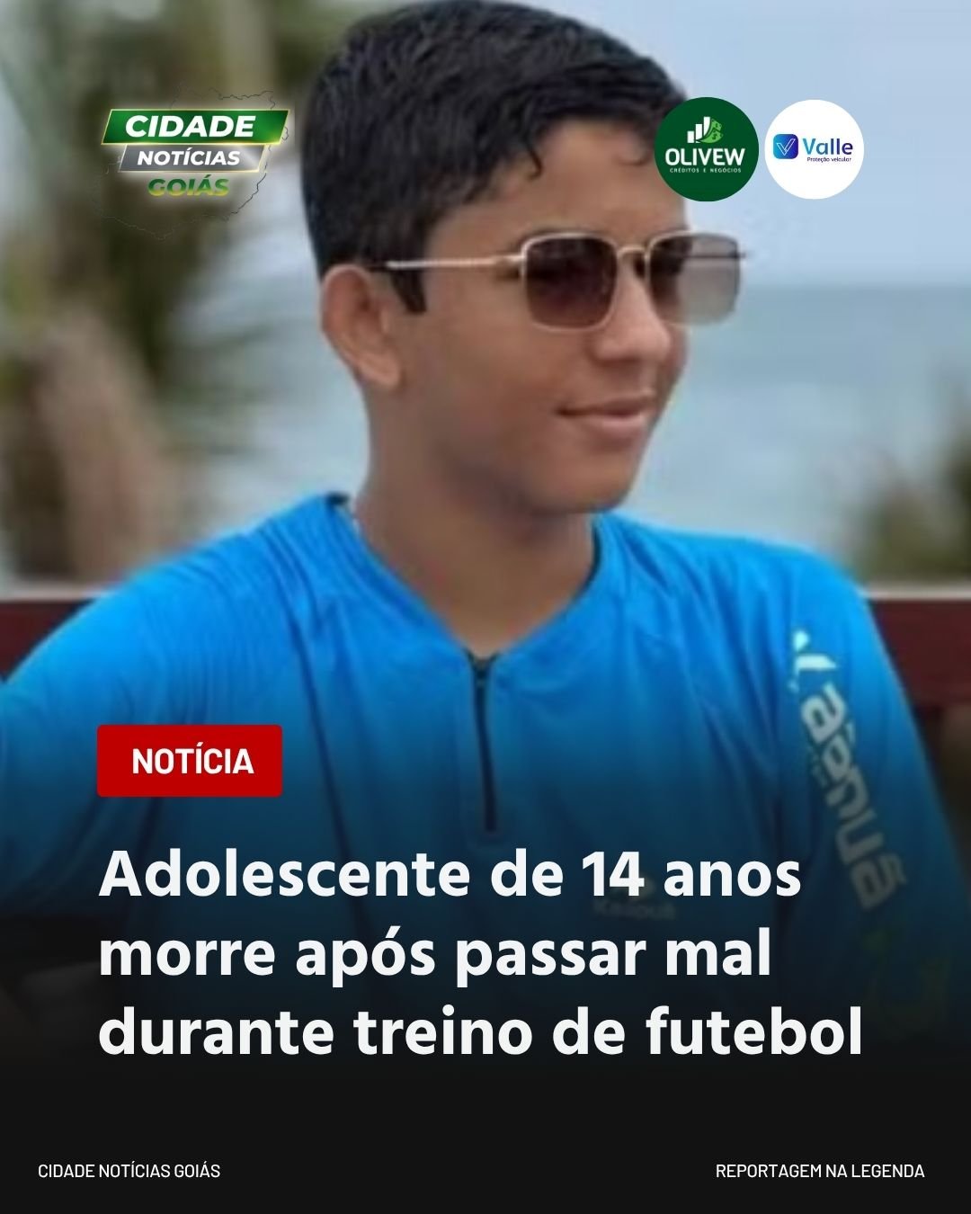 Adolescente de 14 anos morre após passar mal durante treino de futebol