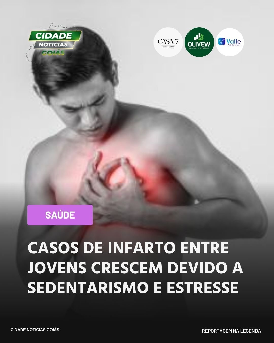 CASOS DE INFARTO ENTRE JOVENS CRESCEM DEVIDO A SEDENTARISMO E ESTRESSE