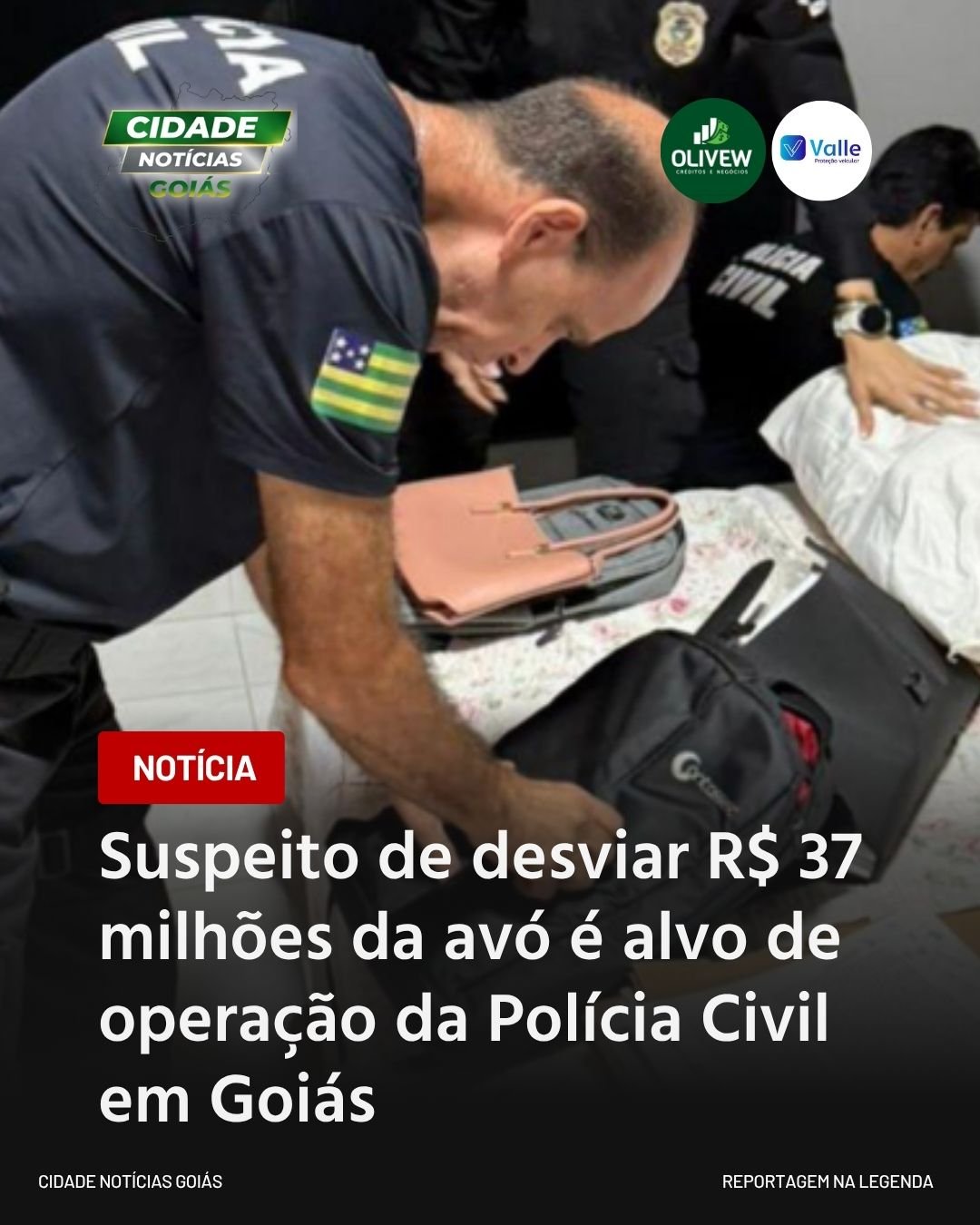 Suspeito de desviar R$ 37 milhões da avó é alvo de operação da Polícia Civil em Goiás