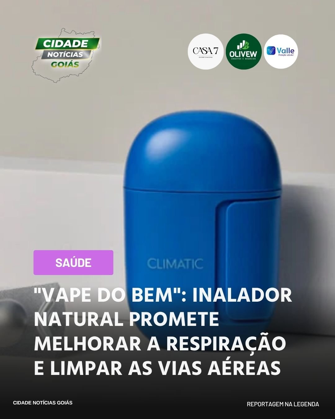 “VAPE DO BEM”: INALADOR NATURAL PROMETE MELHORAR A RESPIRAÇÃO E LIMPAR AS VIAS AÉREAS
