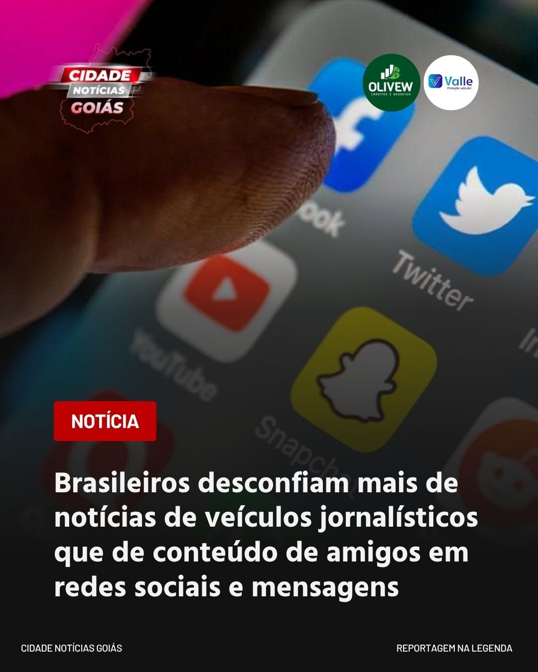 Brasileiros desconfiam mais de notícias de veículos jornalísticos que de conteúdo de amigos em redes sociais e mensagens