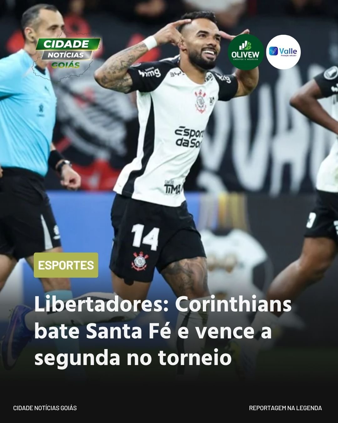 Libertadores: Corinthians bate Santa Fé e vence a segunda no torneio